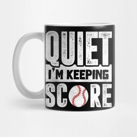 Pixxa Quiet Im Keeping Score Scorekeeper Tee Funny Softball Kupa Bardak