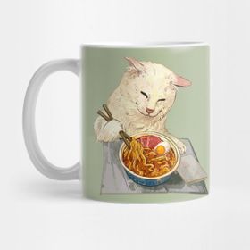 Pixxa Ramen Yiyen Kedi Kupa Bardak