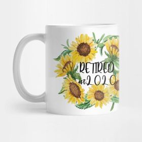 Pixxa Retired 2020 T For Women Flower Retirement Gift Kupa Bardak
