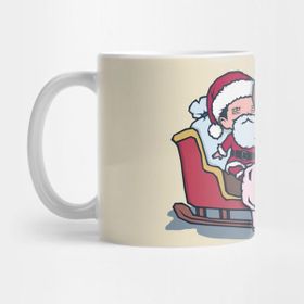 Pixxa Santa ve Geyikleri Kupa Bardak
