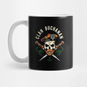 Pixxa Scottish Clan Buchanan Skull Kupa Bardak
