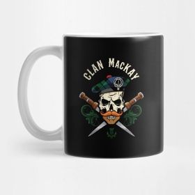 Pixxa Scottish Clan Mackay Skull Kupa Bardak