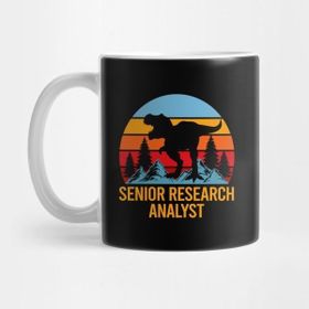 Pixxa Senior Research Analyst T Shirt - Hear Me Roar Dinasour Gift Item Tee Kupa Bardak