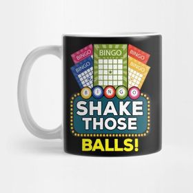 Pixxa Shake Those Balls Funny Bingo Player Gifts Bingo Novelties Kupa Bardak