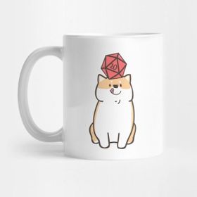 Pixxa Shiba Inu Polyhedral D20 Dice For Dog Lovers Kupa Bardak