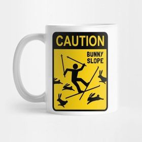 Pixxa Ski Warning Sign | Cautıon: Bunny Slope Kupa Bardak