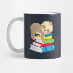 Pixxa Sloth Books Kupa Bardak