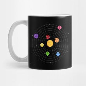 Pixxa Solar System Polyhedral Dice Set Nerdy Tabletop Rpg Gamer Kupa Bardak