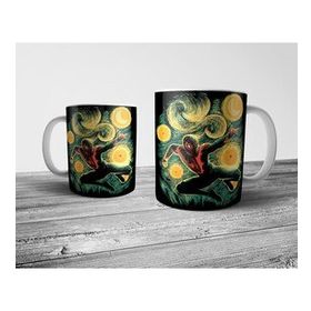 Pixxa Spider Man Yıldızlı Gece Van Gogh Model 1 Kupa Bardak
