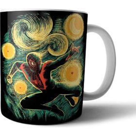 Pixxa Spider Man Yıldızlı Gece Van Gogh Model 1 Kupa Bardak