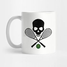 Pixxa Squash Skull And Rackets Kupa Bardak