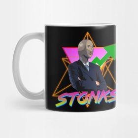 Pixxa Stonks Vintage Aesthetic Kupa Bardak