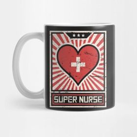 Pixxa Super Nurse Â€“ Propaganda Poster Kupa Bardak