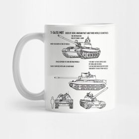 Pixxa T54 T55 Russian Army Tank Recognition Blueprint Kupa Bardak