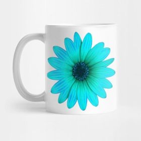Pixxa Teal Blue Giant Daisy Kupa Bardak
