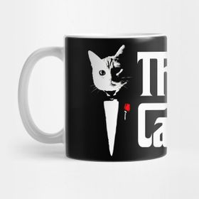 Pixxa The Catfather Father Of Cats Dad Feline Cats Godfather Kupa Bardak