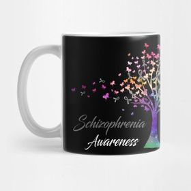 Pixxa Tree Ribbons Schizophrenia Awareness Support Schizophrenia Warrior Gifts Kupa Bardak