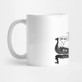 Pixxa Uff Da Funny Viking Dragon Ship Scandinavia Mythology Kupa Bardak