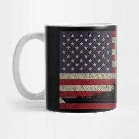 Pixxa Uss Idaho Battleship Vintage American Flag Gift Kupa Bardak
