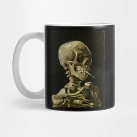 Pixxa Van Gogh Skull Of A Skeleton With Burning Cigarette 1885Â€“86 Kupa Bardak