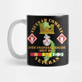 Pixxa Vietnam Combat Veteran W 20TH Engineer Brigade Ssı Kupa Bardak