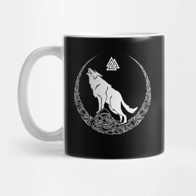 Pixxa Viking Wolf Of Odin Valknut Norse Mythology Kupa Bardak