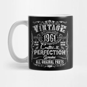 Pixxa Vintage 1961 All Original Parts Men Women 59TH Birthday Kupa Bardak