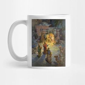 Pixxa Vintage Christmas Nativity Scene Kupa Bardak
