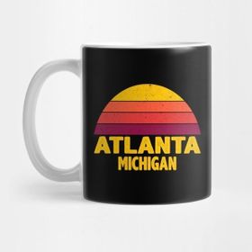 Pixxa Vintage Retro Atlanta Mıchıgan Kupa Bardak