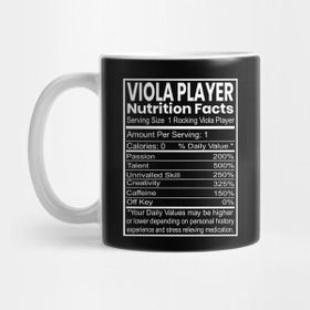 Pixxa Viola Player Funny Gift Nutrition Facts Label Kupa Bardak
