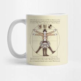 Pixxa Vitruvian Trainee Levi Attack On Titan Kupa Bardak