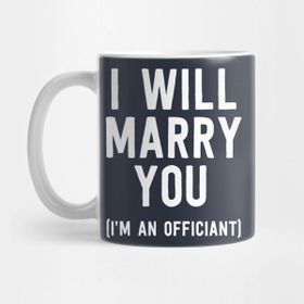 Pixxa Wedding Officiant Shirt I Will Marry You Ordained Minister Kupa Bardak