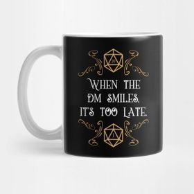 Pixxa When The Master Smiles It's Too Late 20 Sided Dice Kupa Bardak