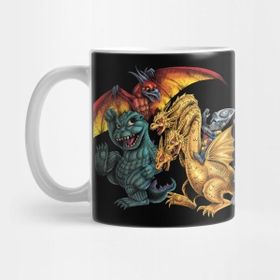 Pixxa Where The Wild Kaiju Are Kupa Bardak