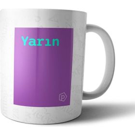 Pixxa Yarın Tanımı Komik Mor Kupa Bardak
