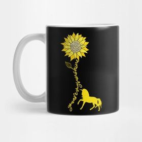 Pixxa You Are My Sunshine Sunflower Unicorn Kupa Bardak
