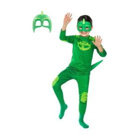 PJ Maskeliler Gekko Owlette Catboy Kertenkele Tulum - 2 Adet Maske Çocuk Kostüm