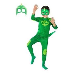 PJ Maskeliler Gekko Owlette Catboy Kertenkele Tulum - 2 Adet Maske Çocuk Kostüm