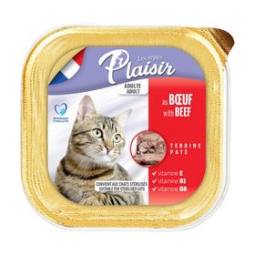 Plaisir 100 gr Beef Pate Adult Cat Sığır Etli Yaş Yetişkin Kedi Maması