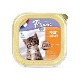 Plaisir 100 gr Pate Ezme Kitten Tavuklu Ve Sütlü Yavru Kedi Konservesi