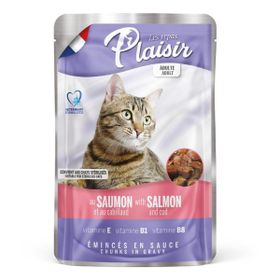 Plaisir 12x100 gr Pouch Somon Morina Balıklı Yaş Kedi Maması