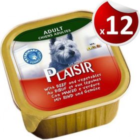 Plaisir 12x150 gr Beef Biftek Etli Parçalı ve Soslu Köpek Konservesi
