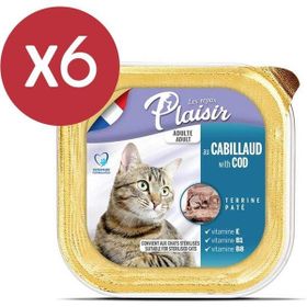 Plaisir 6x100 gr Pate Morina Balıklı Yetişkin Kedi Konservesi