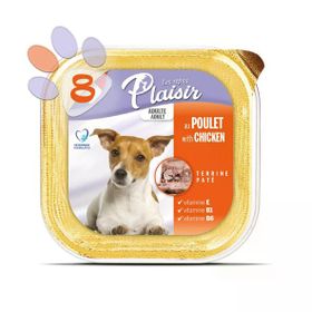 Plaisir 8x150 gr Pate Tavuk Etli Konserve Yetişkin Yaş Köpek Maması