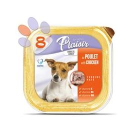 Plaisir 8x150 gr Pate Tavuk Etli Konserve Yetişkin Yaş Köpek Maması