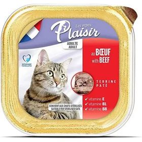 Plaisir 9x100 gr Pate Biftekli Kedi Konservesi