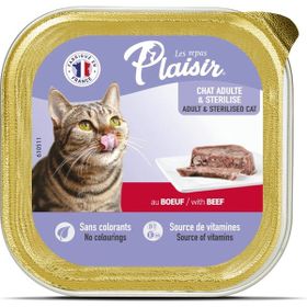 Plaisir Biftek (Sığır) Etli Pate Kısırlaştırılmış ve Yetişkin 100 gr Kedi Yaş Maması