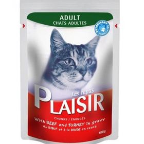 Plaisir Biftek Ve Hindili Konserve 100 gr Kedi Maması