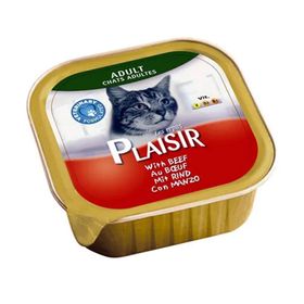 Plaisir Biftekli Sığır Etli Ezme Kedi 100 gr Yaş Mama