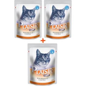 Plaisir Care Hairball Kontrol Tavuklu 3x85 gr Yaş Kedi Maması